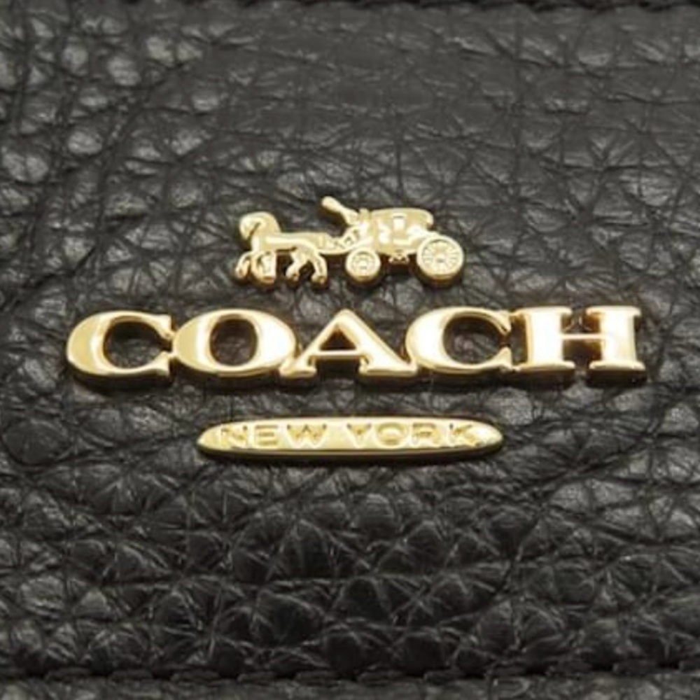 COACH Large Lexy Shoulder Bag Black with Gold Hardware - Picture 11 of 12